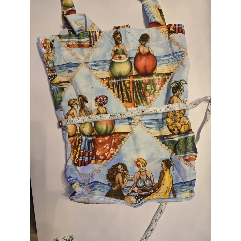 Pocket Tote By Que Linder Fruit Bottom Beach Ladies Pocket Turns Into A Tote Bag